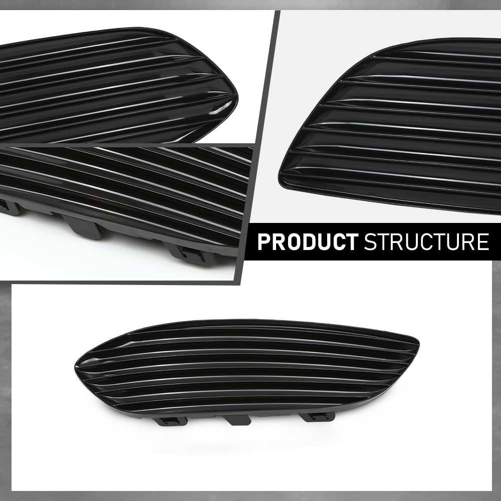 G-PLUS Fog Light Cover Grille Hole Left+Right Compatible with Benz W205 C300 C350e C400 2015-2017,Fit Benz W205 C43 C450 C63 AMG 2016-2017 2058851523
