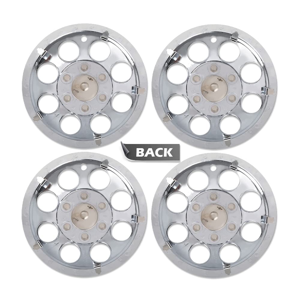 G-PLUS 10" Chrome Wheel Cover Hub Caps Compatible with EZGO Club Car and Yamaha Golf Cart Hubcaps Set of 4