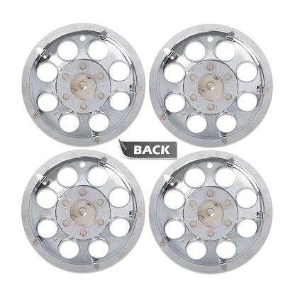 G-PLUS 10" Chrome Wheel Cover Hub Caps Compatible with EZGO Club Car and Yamaha Golf Cart Hubcaps Set of 4