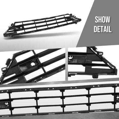G-PLUS Front Bumper Lower Grille Center Grill Compatible with Volvo XC60 2018-2021 VO1036107, 31425175 Black
