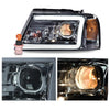 G-PLUS LED DRL Headlights Assembly, Fit Ford F150 2004-2008/Lincoln Mark Lt 2006-2008(NOT Fit 2004 F150 Heritage/Flareside Beds), Smoky Lens Chrome Housing Amber Reflector Headlamps faros delanteros