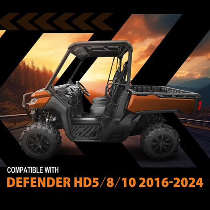 G-PLUS TPE Floor Mats Fit Can-Am Defender HD5/HD8/HD10 2016-2025 1st & 3rd Row Truck Accessories Cargo Liners All Weather Protection 3PCS Black Alfombras para Carro