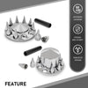 G-PLUS Chrome Hub Cover Kit, 33mm Front & Rear Semi Truck Wheel Axle Covers Spiked, Fit Semi-Trucks 20", 22.5" and 24.5" Hub Piloted Wheels