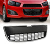 G-PLUS Front Bumper Lower Grille Compatible with Chevy Sonic LS/LT/LTZ 2012-2016 Chrome Grill Shell Trim w/Black Insert 95227395 GM1036139