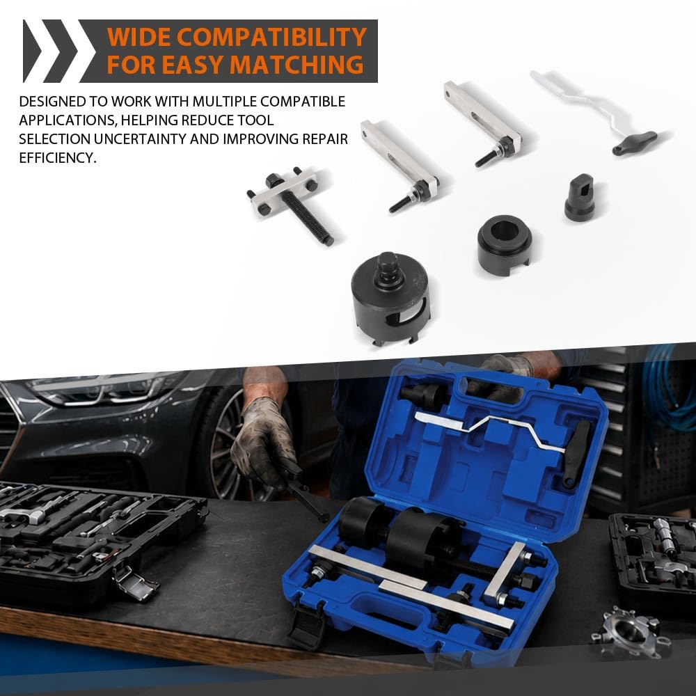 G-PLUS Clutch Installer Remover Tool Kit Compatible with VW Golf/Audi A3 with 7-Speed Gearbox 2004-2024; Fit VW Golf Plus 2005-2024; Fit VW Touareg with 6-Speed Gearbox 2003-2024 45 Steel Black