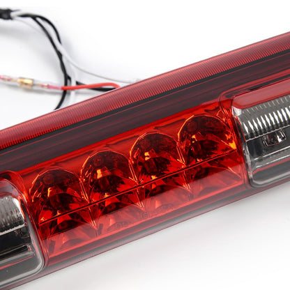 G-PLUS LED Third Brake Light Compatible With 1999-2006 Chevy Silverado GMC Sierra 1500 2500HD 3500,3RD Cargo LED Tail Lamps Chrome Housing Red & Smoky Lens