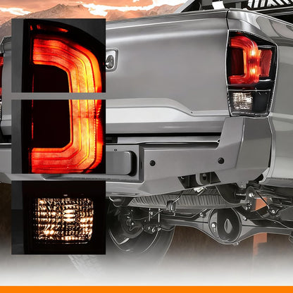 G-PLUS Rear Tail Light Compatible with Toyota Tacoma 2016 2017 2018 2019 2020 2021 2022 2023, Dark Red Rear Brake Lamp,Luces Traseras Right Passenger