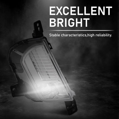 G-PLUS LED Fog Light Driving Lamp Right Side Clear Compatible with Ford Edge 2019-2024 PKT4B-15B242-AD, PKT4B15B242AD
