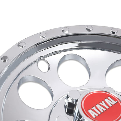 G-PLUS 10" Chrome Wheel Cover Hub Caps Compatible with EZGO Club Car and Yamaha Golf Cart Hubcaps Set of 4