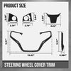 G-PLUS Steering Wheel Cover Trim Compatible with Honda Civic 2016 2017 2018 2019 Carbon Fiber Black