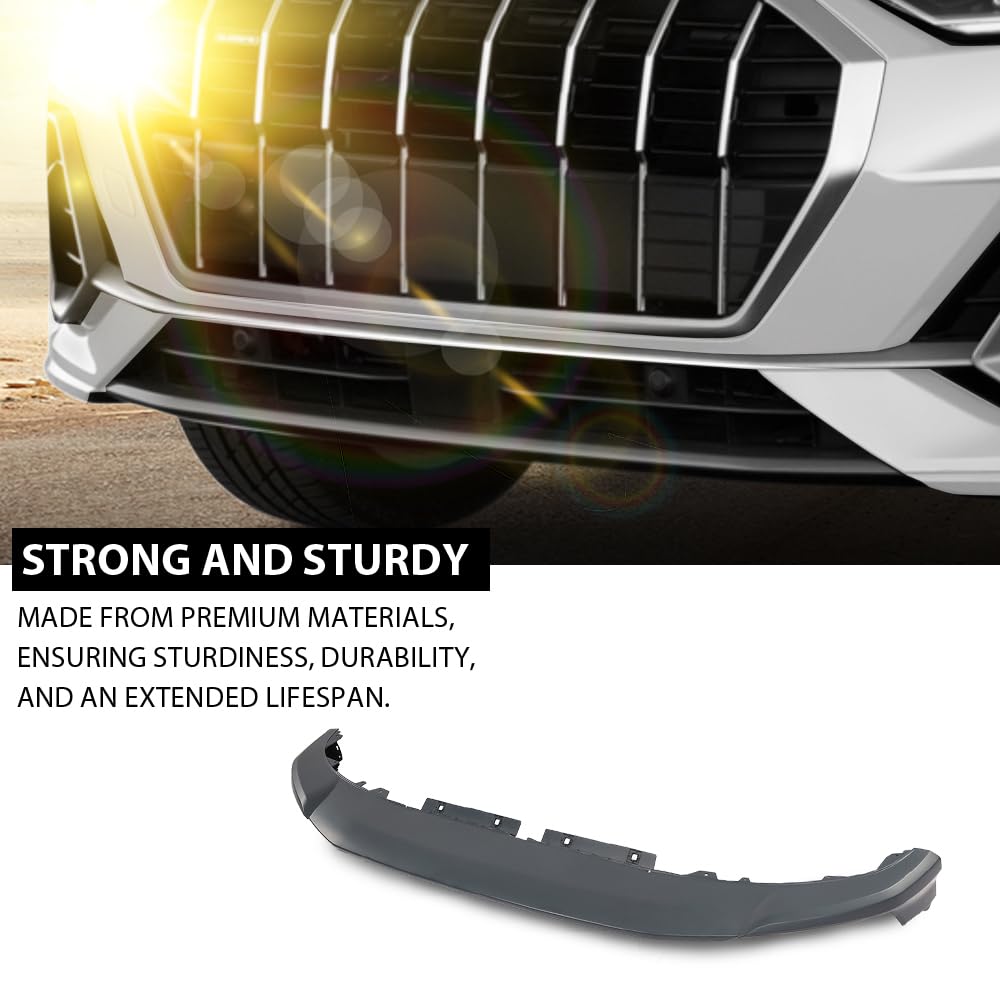 G-PLUS Front Bumper Lower Spoiler Valance Cover, Compatible with Audi Q3 S-line Or SQ3 2019-2023, AU3807061, 83A807061BGRU