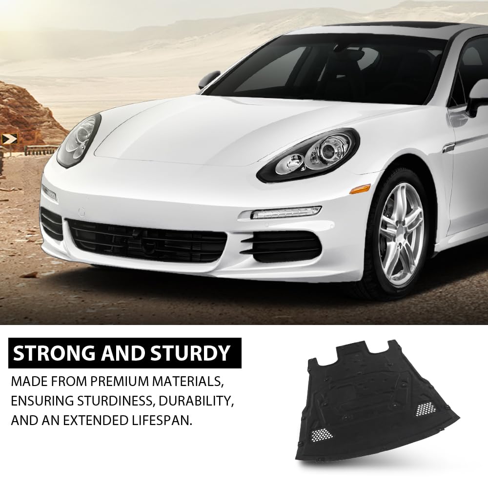 G-PLUS Under Engine Radiator Splash Shield Cover, Compatible with Porsche Panamera 2010-2016, 97050411702, 97050411700
