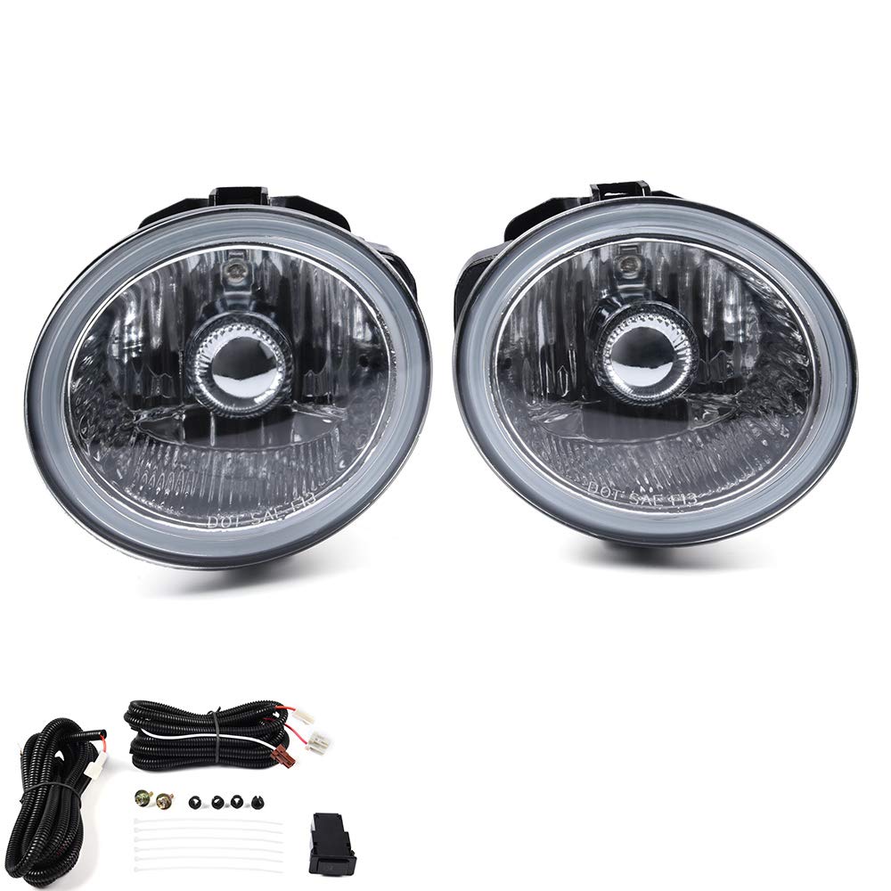 G-PLUS Front Bumper Fog Lights Compatible with Nissan Altima 2002-2004/ Nissan Murano 2003-2005/ Infiniti FX35 FX45 2003-2006 Driving Fog Lamp Accessories NI2593111, NI259211