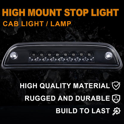 G-PLUS LED 3rd Brake Light, Compatible with Toyota Tacoma 1995-2015 Signal Stop Cargo Third Tail Lamp (Clear Lens Black Housing)