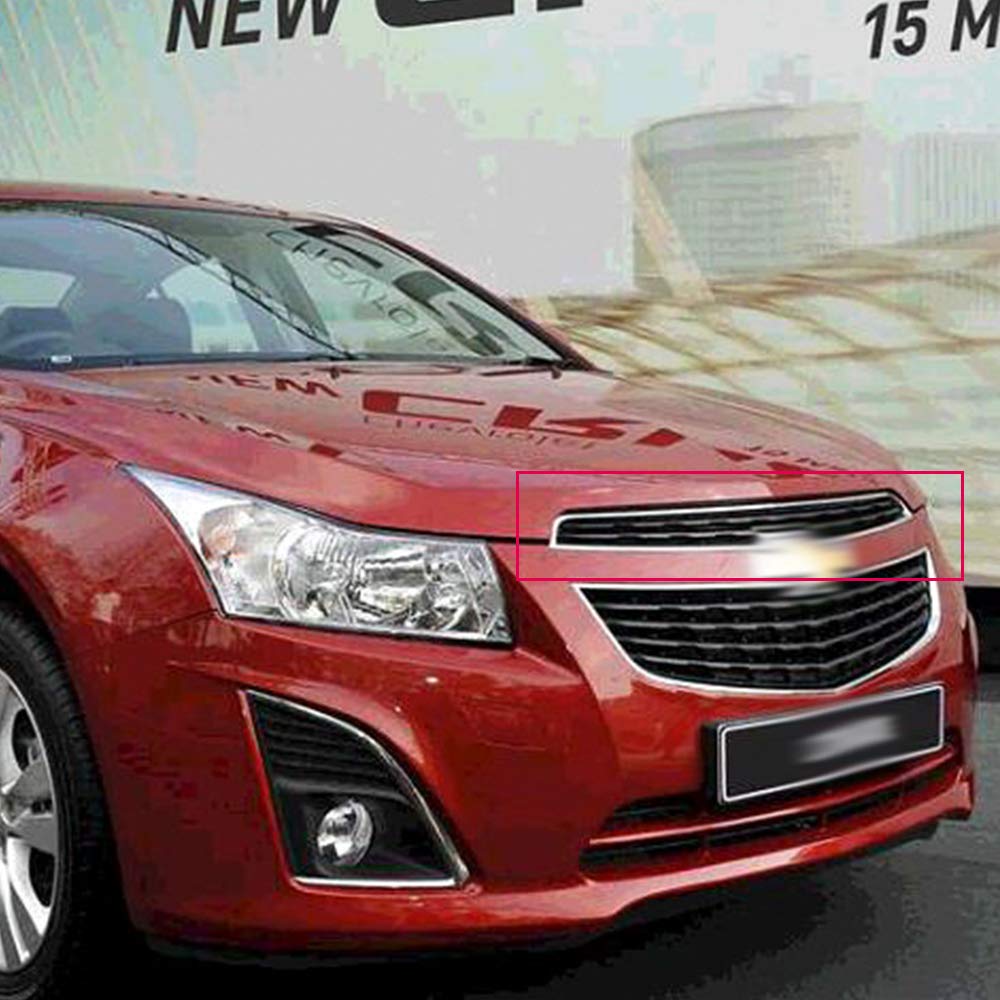 G-PLUS Front Bumper Mesh Grill Assembly Compatible with Chevy Cruze 2015 Honeycomb Black Upper Grille Automotive Car Covers