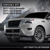 G-PLUS Front Pillar Finisher Windshield Trim Molding Left Driver Side Compatible with Nissan Armada 2017-2023/Fit Infiniti QX56 2011-2013/Fit Infiniti QX80 2014-2023 76837-1LA0A 768371LA0A 76837-6JR0A