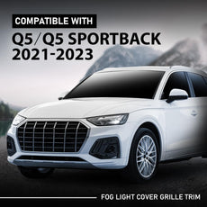 G-PLUS Fog Light Cover Grille Trim 2PCS for Audi Q5 Q5 Sportback 2021-2023 Front View