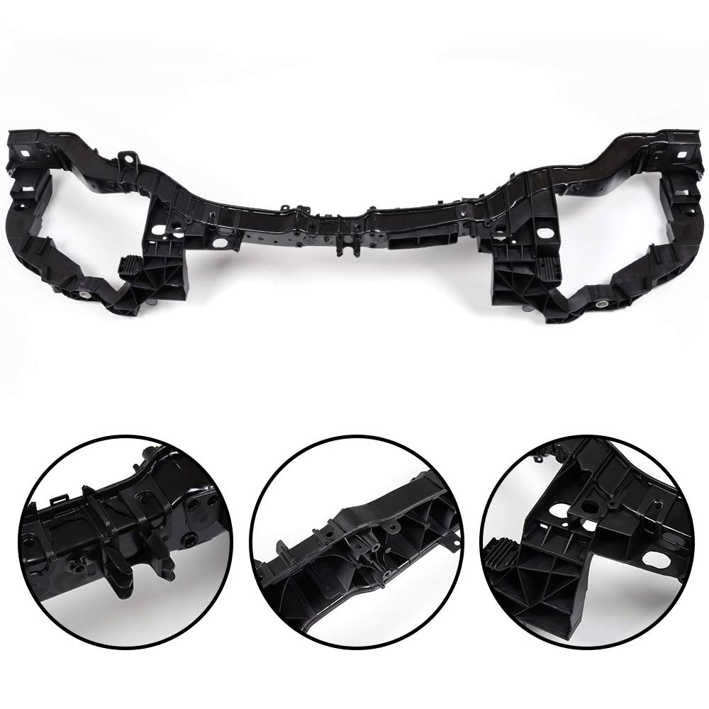 Front Radiator Core Support Tie Bar Compatible with Ford Focus 2012-2018 Upper Primed Plastic With Steel