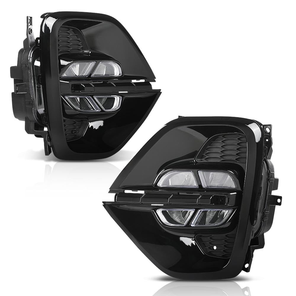 G-PLUS LED Pair Fog Lights DRL Daytime Running Lamps W/Wiring Harness, Compatible with Kia Sportage 2020-2022, LH Driver & RH Right Side 2PCS