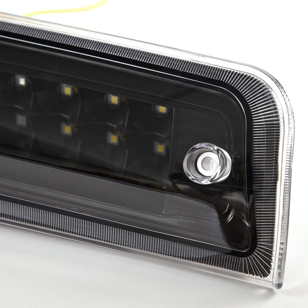 G-PLUS High Mount Dual Row LED 3rd Third Brake Light Compatible with Dodge Ram 1500 2009-2017 / Ram 2500 3500 2010-2017 High Mount Stop Cargo Lamps Assembly Black Housing