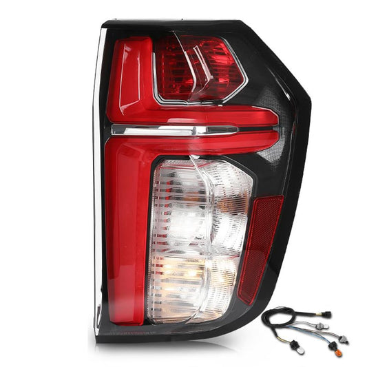 G-PLUS Tail Light Assembly Compatible with 2021-2023 Chevy Suburban/Tahoe,Right Passenger Rear Brake Lamp Luces Traseras 84849417, GM2801322 Clear & Red