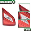 G-PLUS Inner Tail Light Compatible With 2016 2017 2018 Nissan Altima SR Model 4-Door Sedan Automotive Trunk Brake Rear Lid Inner Lamp Chrome Housing, Driver Side (Left)