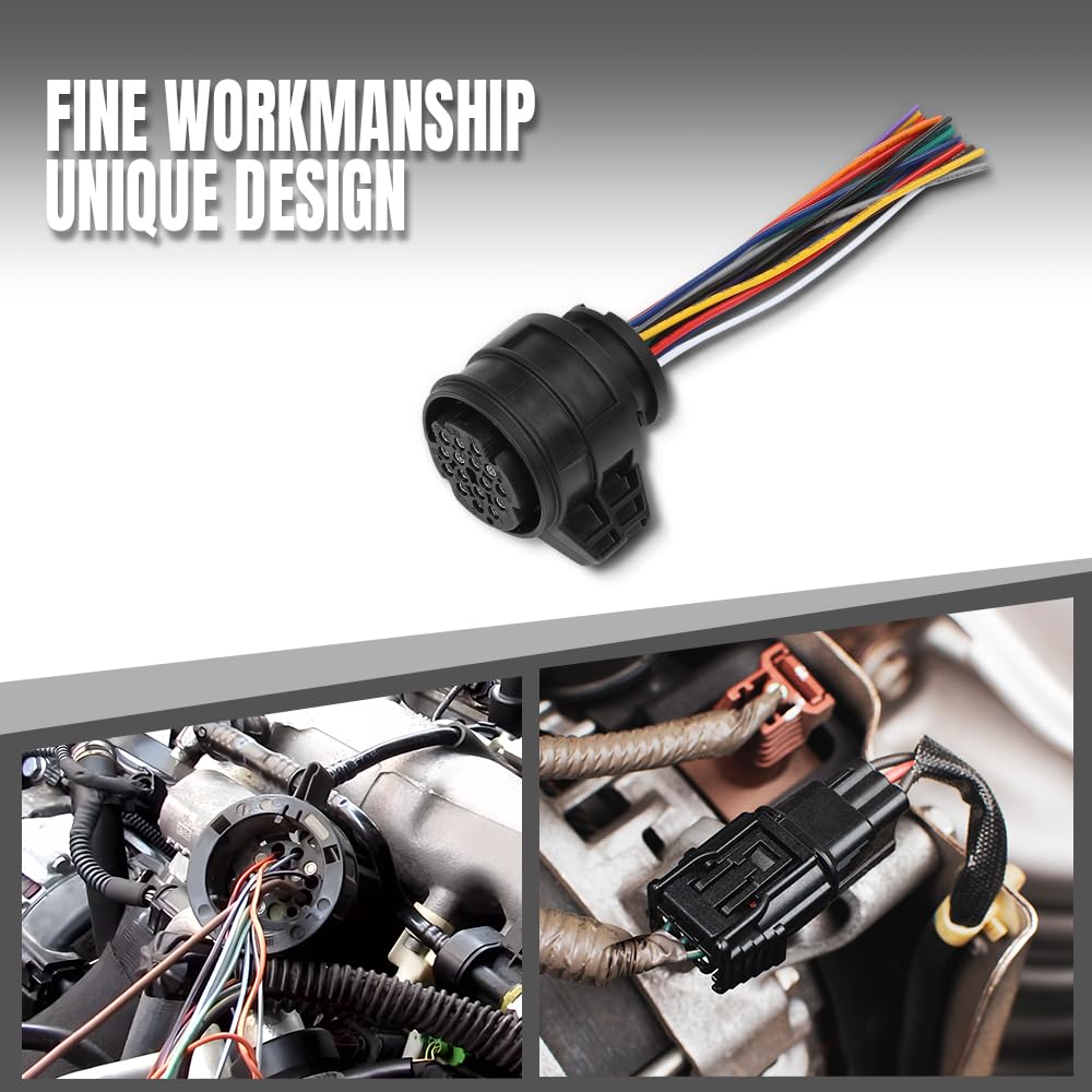 G-PLUS Transmission Connector 16-Pin Plug w/Wires Fit Audi A4 allraod Quattro 2012-2016 Fit Audi A6 allraod Quattro 2001-2005 3D0973993 Black