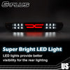 G-PLUS LED 3rd Third Center High Mount X Stop Light Lamp Compatible with 2004-2012 Chevy Colorado/GMC Canyon 2006-2008 Isuzu I-Series 3D LED Bar Tail Brake Light 15286505