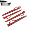 G-PLUS 4Pcs Inner Door Handle Trim Cover Strip Gloss Red Carbon Fiber Compatible with Jeep Grand Cherokee 2011-2021