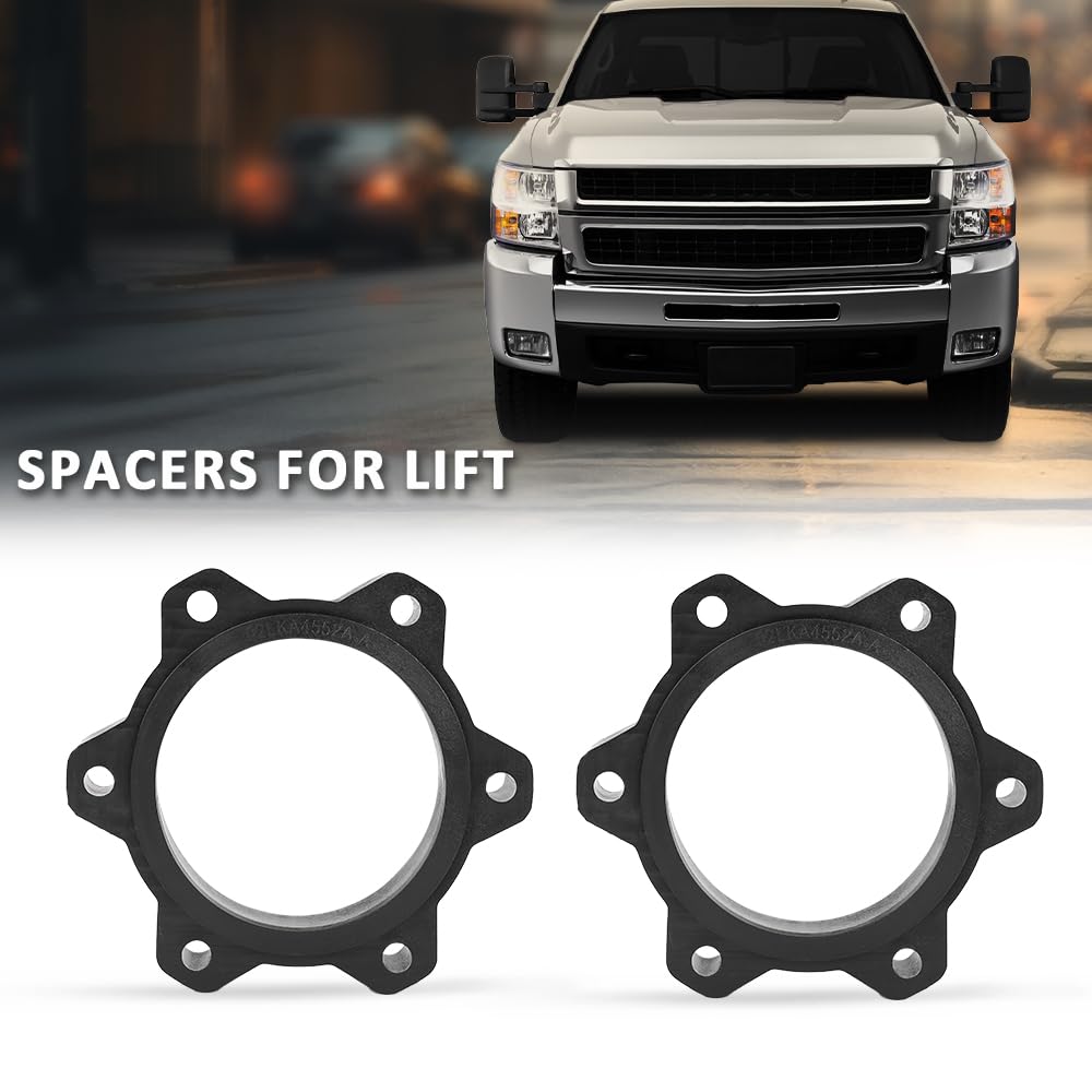 G-PLUS 6" Lift CV Spacers Compatible with Chevy Silverado GMC Sierra 2500HD 2001-2010 4WD Black