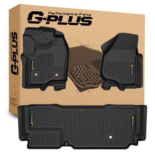 G-PLUS TPE Floor Mats Fit Ford F250 F350 SuperCab 2012 2013 2014 2015 2016 1st & 2nd Row Truck Accessories Cargo Liners All Weather Protection Floor mats&Cargo Liner Black