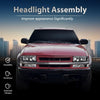 G-PLUS Headlights Assembly Fit Chevy S10 Pickup/Blazer 1998 1999 2000 2001 2002 2003 2004 Bumper Headlamps Clear Lens Black Housing Clear Reflector 16526217 16526218 15098267 15098268,faros delanteros