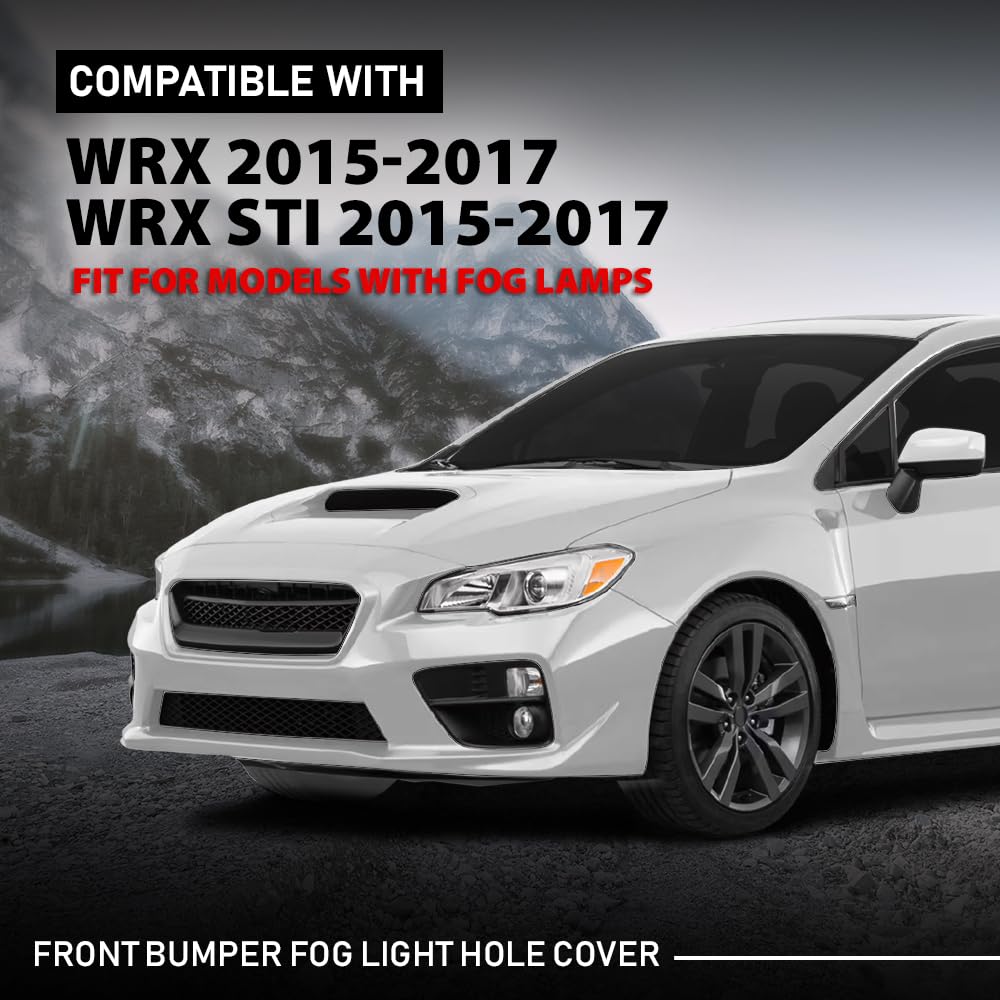 G-PLUS Front Bumper Fog Light Hole Cover Compatible with Subaru WRX 2015-2017,Fit Subaru WRX STI 2015-2017,Fit For Models With Fog Lamps 57731VA010