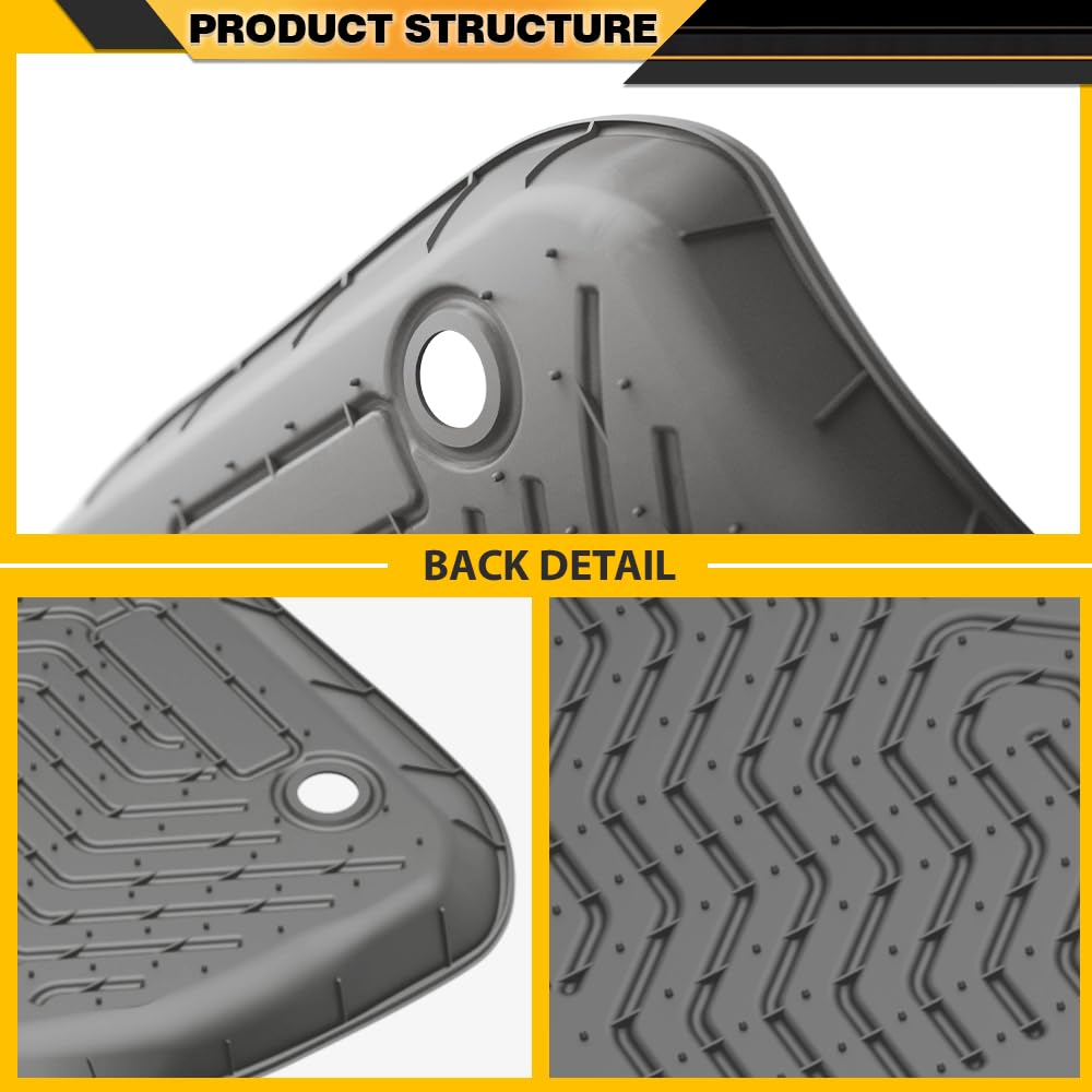 Floor Mats Fit Toyota 4Runner 1996-2002,1st & 2nd Row All Weather Protection TPE Floor Liners Cargo Liner Gray, alfombras para carro