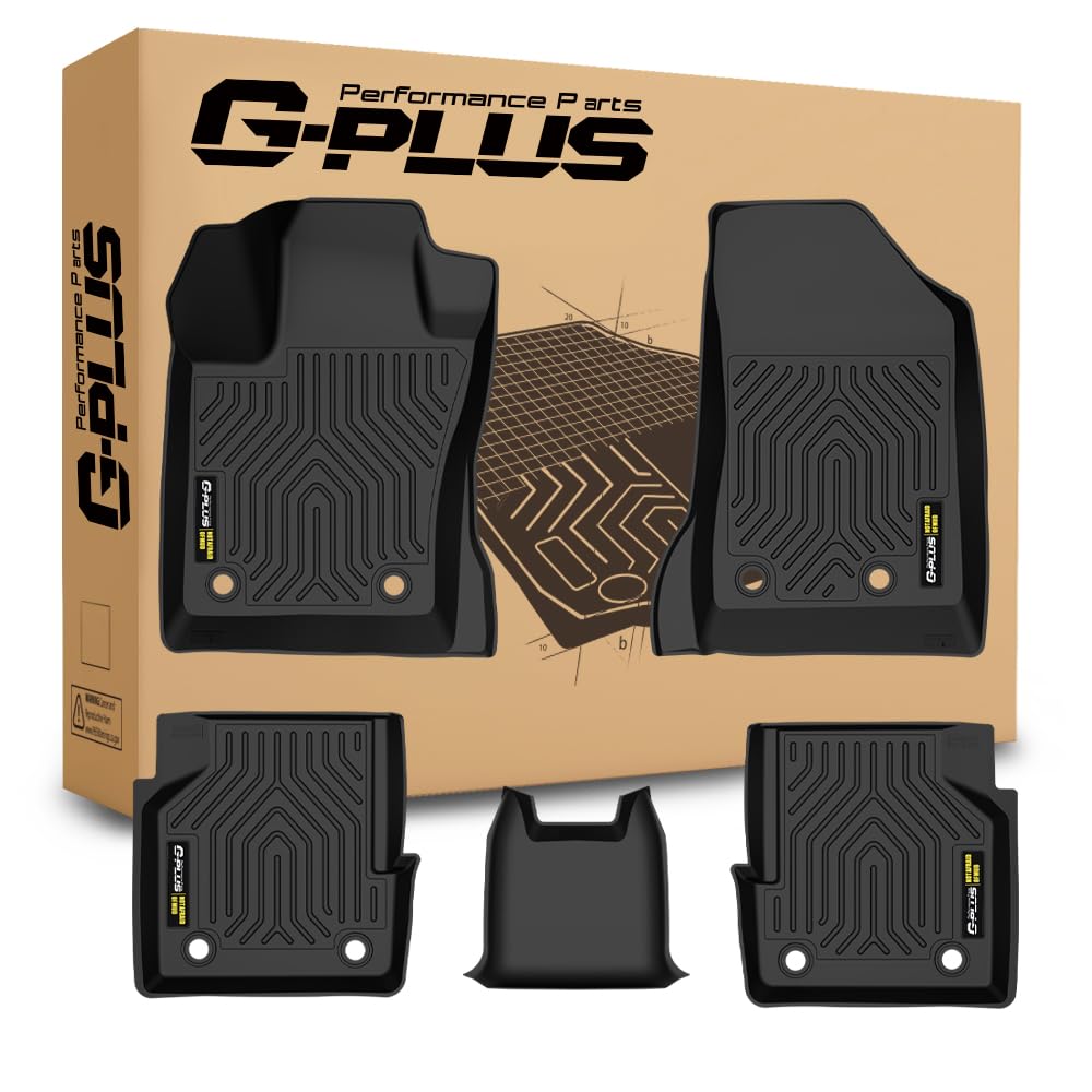 G-PLUS Floor Mats & Cargo Liner Compatible with Jeep Compass 2017 2018 2019 2020 2021 2022 2023 2024 2025 All Weather Protection TPE Floor Liners 1st & 2nd Row Black