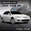 G-PLUS Headlights Headlamp Compatible with 2006-2007 Mazda 6 Mazdaspeed,Fit 2006-2008 Mazda 6 (submodel: i, S,GS, GT)