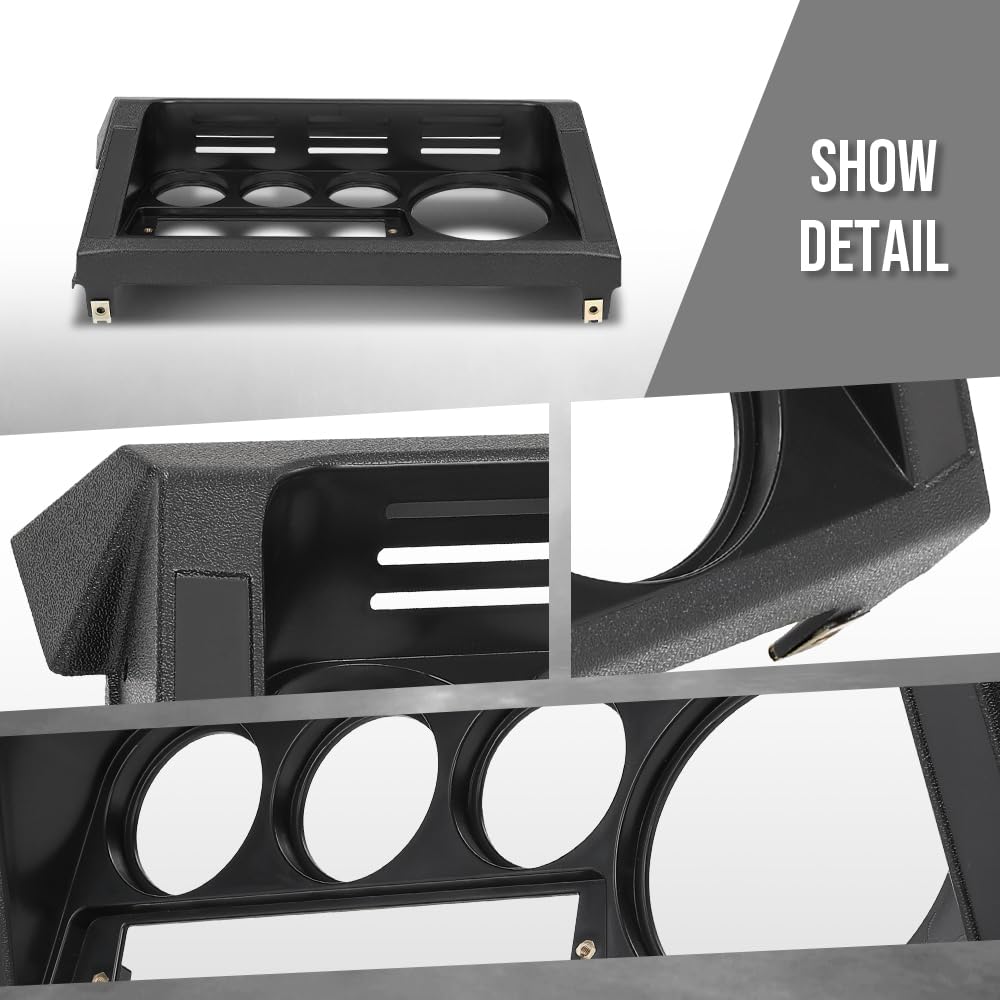 G-PLUS Dashboard Instrument Cover Trim Panel Compatible with Land Rover Defender MTC5459 Black