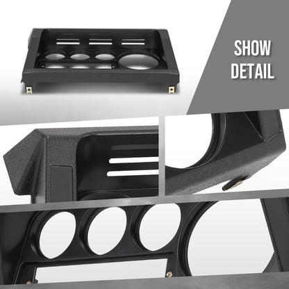 G-PLUS Dashboard Instrument Cover Trim Panel Compatible with Land Rover Defender MTC5459 Black