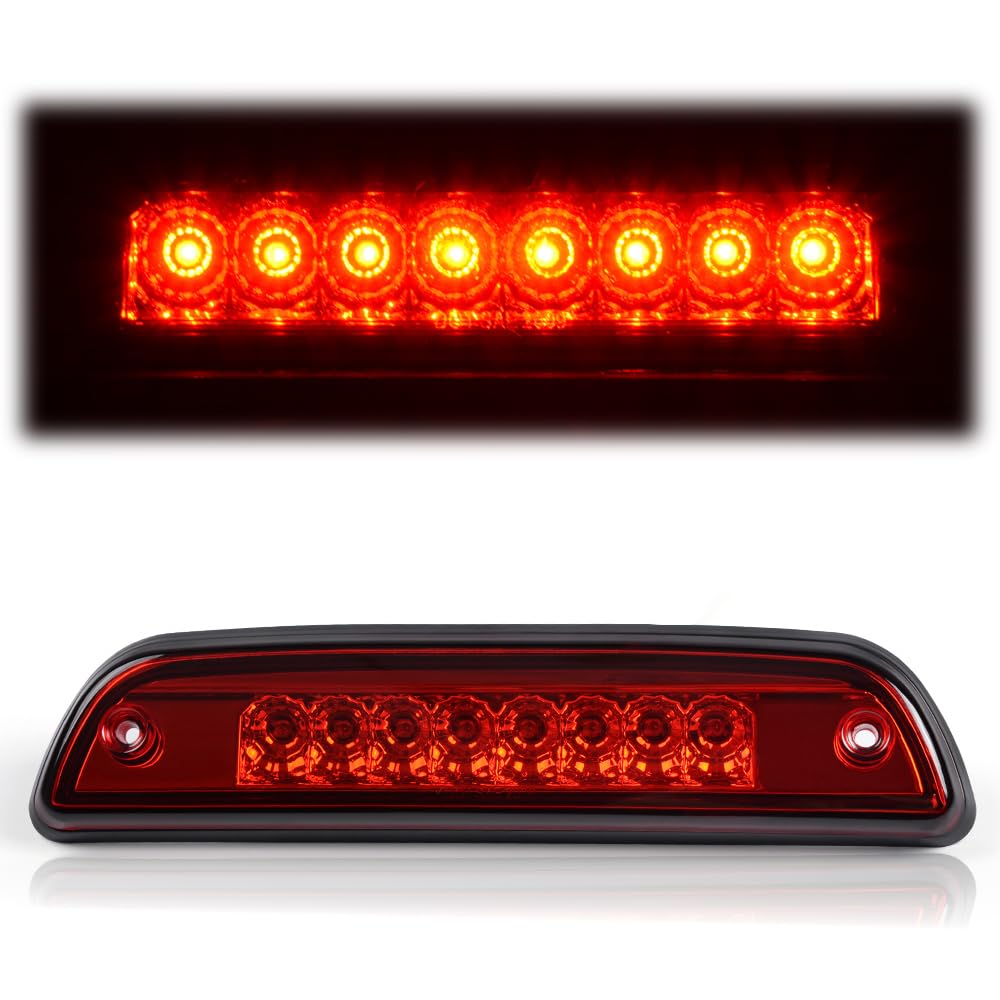 G-PLUS Rear LED 3rd Third Brake Light Compatible with Toyota Tacoma 1995-2017 High Mount Stop Light(Red Lens)