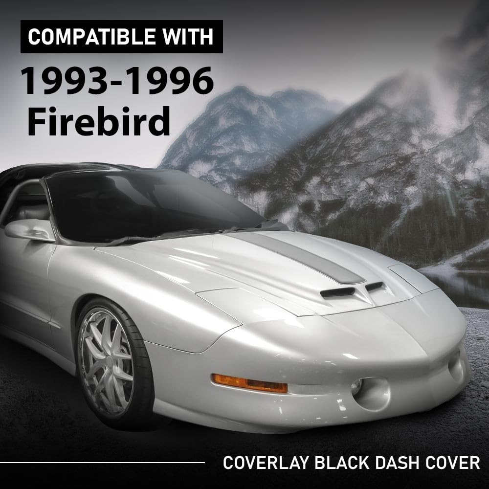 G-PLUS Black Dash Cover Compatible with Pontiac Firebird 1993-1996 18-925-DGR
