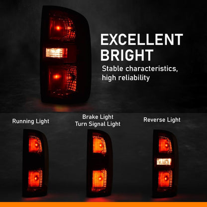 G-PLUS Rear Right Tail Light Assembly w/Bulb Compatible with Chevy Colorado 2015-2022, Fit 4-Door Crew Cab & 4-Door Extended Cab Only, Rear Brake Lamp Luces Traseras, GM2801270, Red Lens