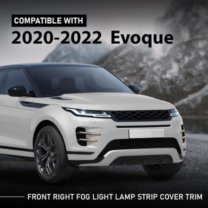 G-PLUS Front Upper Right Fog Light Lamp Strip Cover Trim Compatible with Land Rover Range Rover Evoque 2020-2022
