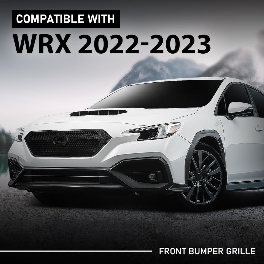G-PLUS Front Bumper Grille Assembly Compatible with Subaru WRX 2022-2023 Sti Style J1010VC120