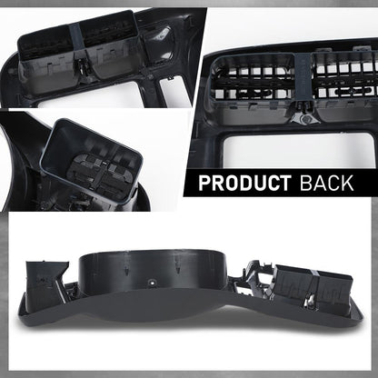 G-PLUS Dashboard Bezel Cluster Dash Bezel Trim Double Din Compatible with Chevy Blazer S10 GMC Jimmy Sonoma 1998-2004 Dark Gray