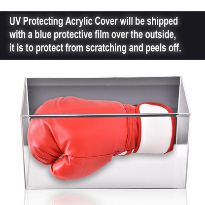 G-PLUS Boxing Glove Display Case Acrylic Wall Mount Horizontal Show Case Baseball Mitt UV-Protected Display Case Full Size(Not Suitable for Vertical Hanging)