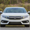 G-PLUS Front Bumper Upper Grille Trim Compatible With 2013-2015 Honda Civic HO1200216 HO1202109 71121TR3A01 71122TR3A01