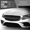 G-PLUS Front Bumper Face Bar Trim Molding Step Pad Fit Benz E43 AMG 4Matic 2017-2018, Fit Models w/o AMG Carbon Fiber Package, With AMG Styling Package and Night Package 2138857800 Glossy Black