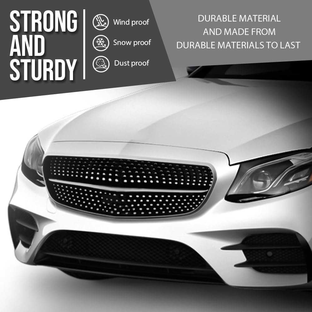 G-PLUS Front Bumper Face Bar Trim Molding Step Pad Fit Benz E43 AMG 4Matic 2017-2018, Fit Models w/o AMG Carbon Fiber Package, With AMG Styling Package and Night Package 2138857800 Glossy Black