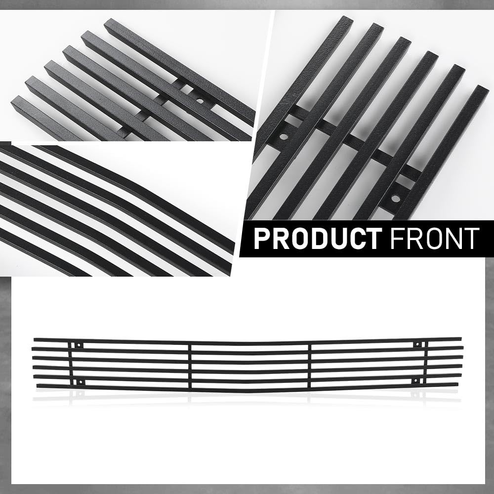 G-PLUS Billet Grille Insert Compatible with Chevy Blazer C/K Pickup Suburban Tahoe 1994-1999 Black