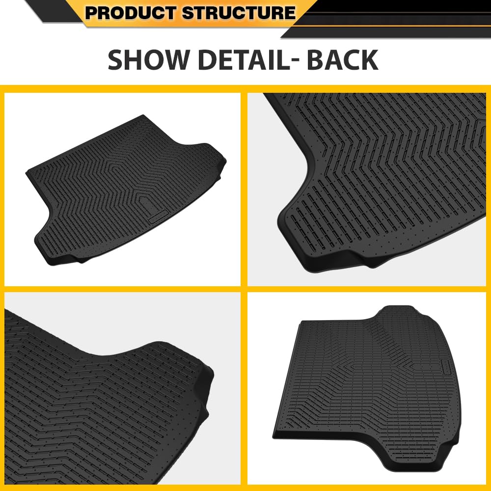 TPE Cargo Liner Mat Compatible with Honda HRV 2023 2024 2025, Black Trunk Mat All Weather Full Cover Protection